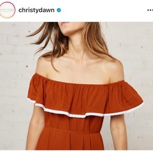Christy Dawn Mavis Dress in Rust. Size Small